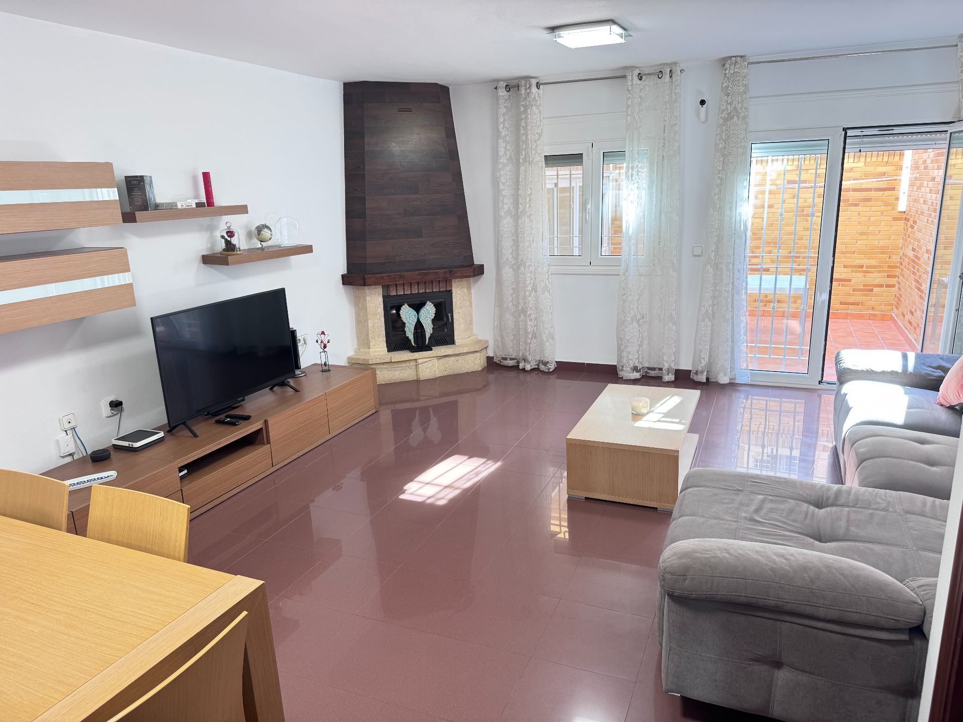Sala de estar de Casa adosada en venta en Roquetas de Mar con Aire acondicionado y Trastero