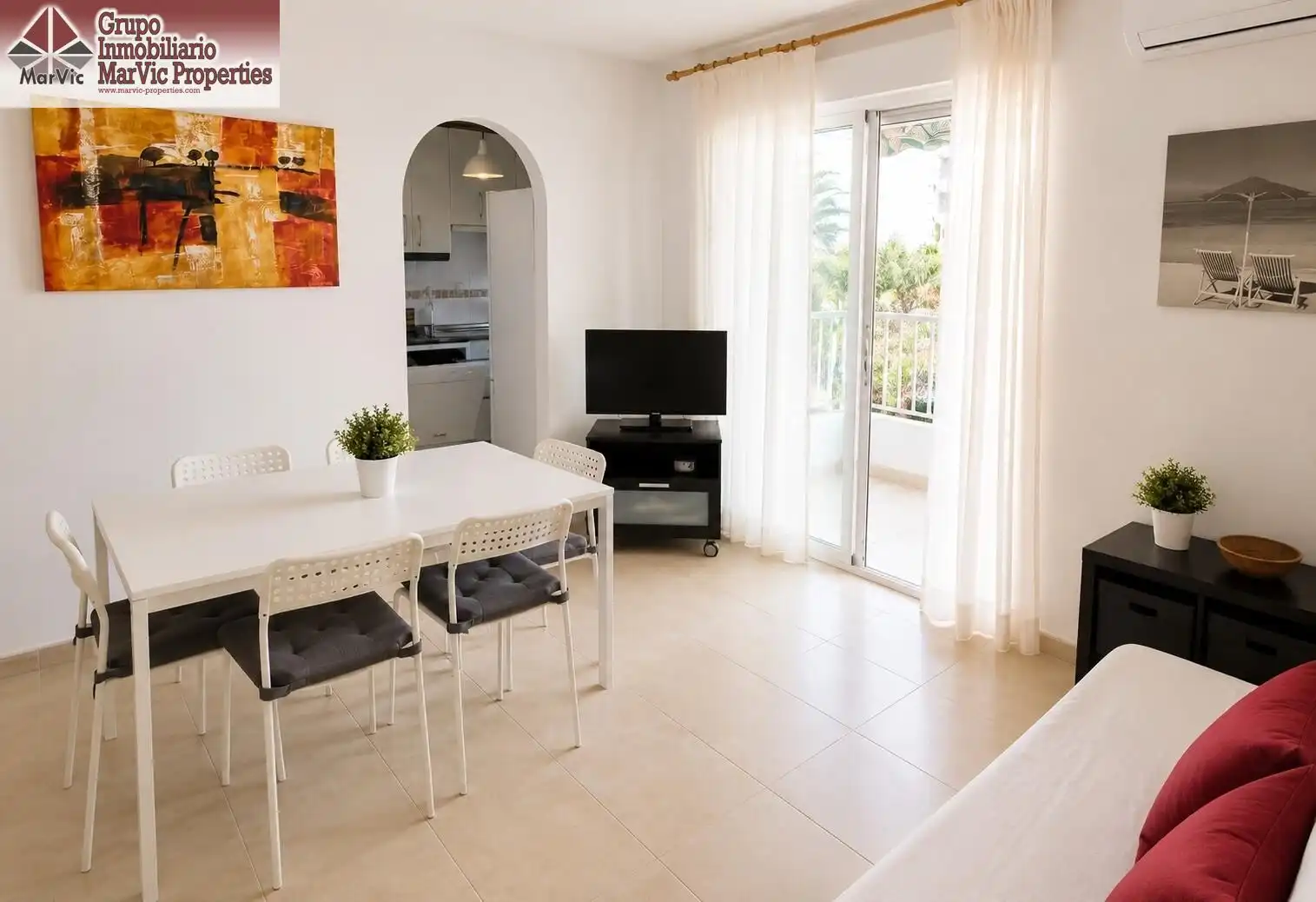 Sala de estar de Piso en venta en Benidorm con Terraza, Amueblado y Balcón