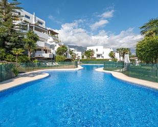 Exterior view of Single-family semi-detached to rent in Marbella  with Air Conditioner, Terrace and Swimming Pool