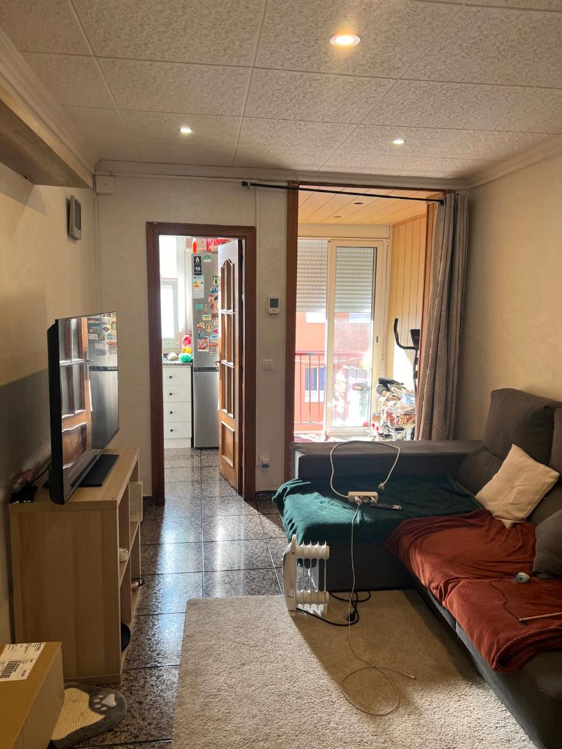 Sala d'estar de Pis en venda en Mataró amb Moblat, Forn i Balcó