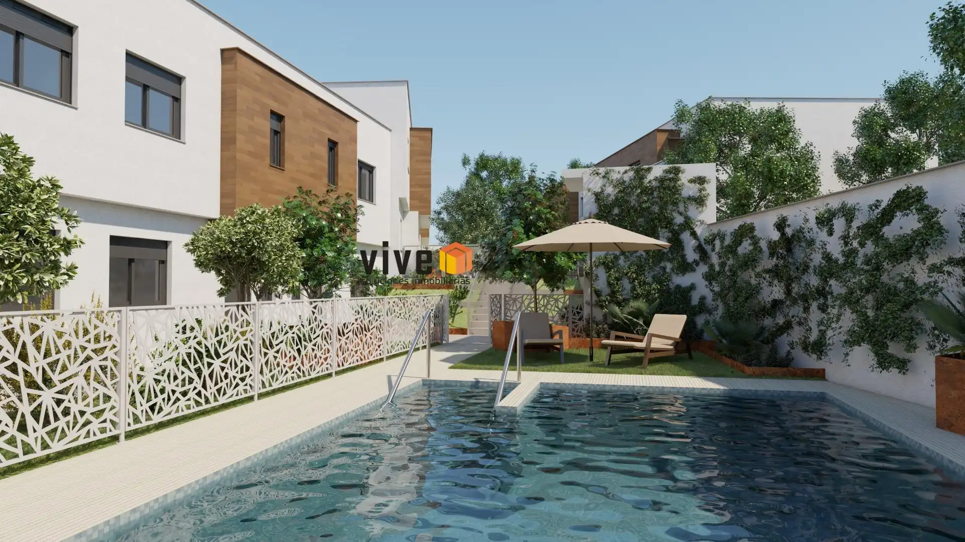 Piscina de Casa adosada en venda en Mairena del Aljarafe amb Aire condicionat, Terrassa i Traster