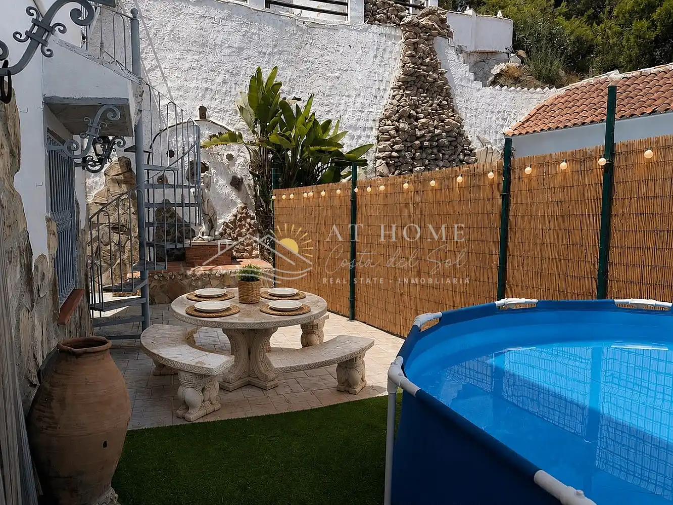 Terrasse von Country house zur Miete in Frigiliana mit Schwimmbad und Haustiere erlaubt