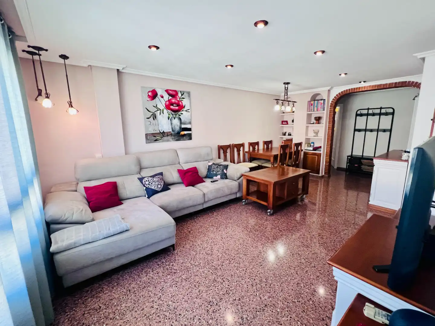 Sala de estar de Piso en venta en Petrer con Aire acondicionado, Trastero y Balcón