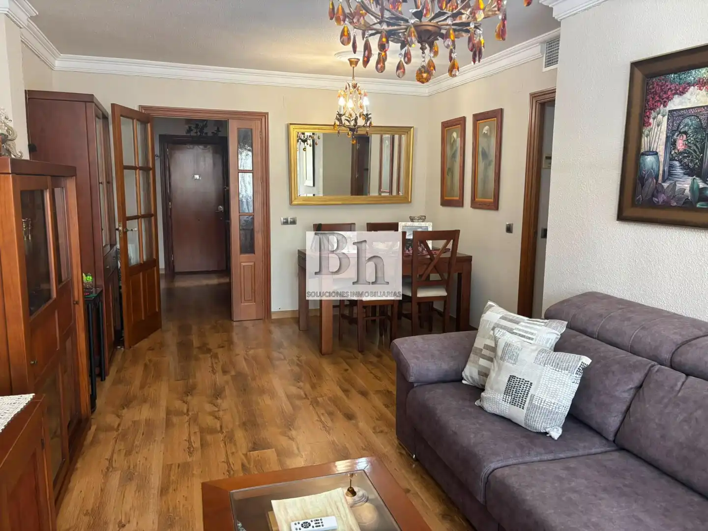 Wohnzimmer von Wohnung zum Verkauf in Málaga mit Klimaanlage, Privatgarten und Parkett