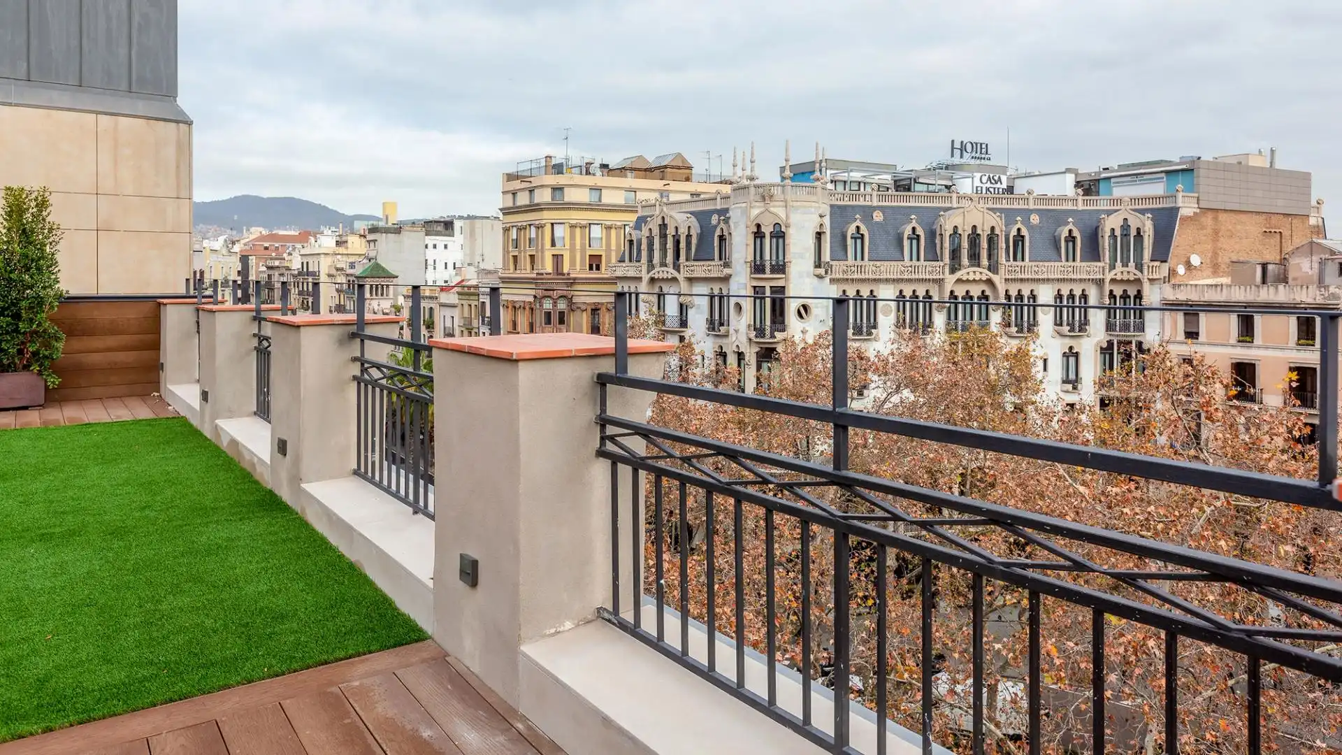 Terrasse von Wohnungen zur Miete in Barcelona mit Klimaanlage, Heizung und Parkett