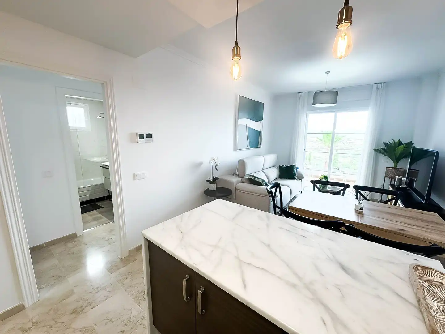 Cocina de Apartamento en venta en Manilva con Aire acondicionado, Calefacción y Terraza