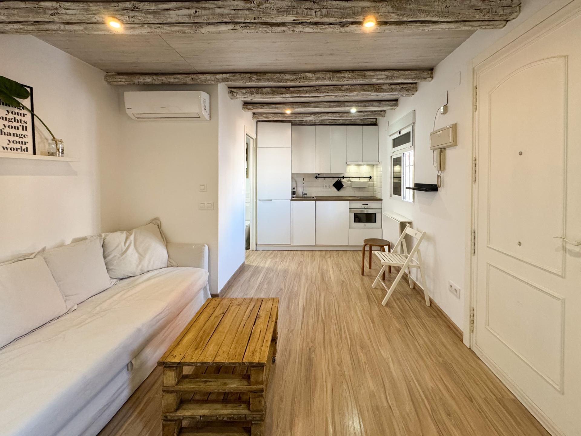 Sala d'estar de Estudi en venda en  Madrid Capital amb Aire condicionat i Calefacció