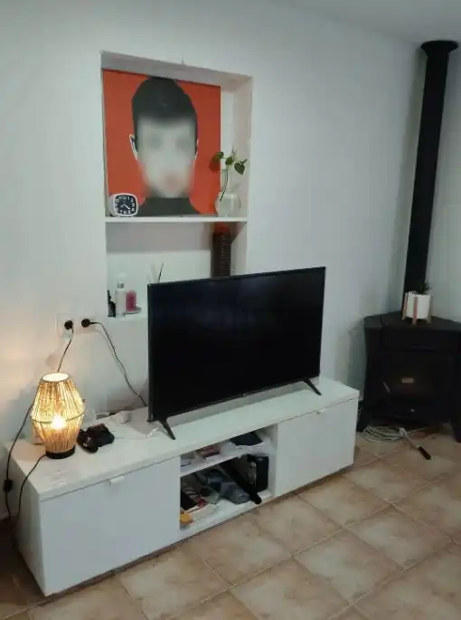 Wohnzimmer von Country house zur Miete in Montserrat mit Klimaanlage, Heizung und Abstellraum