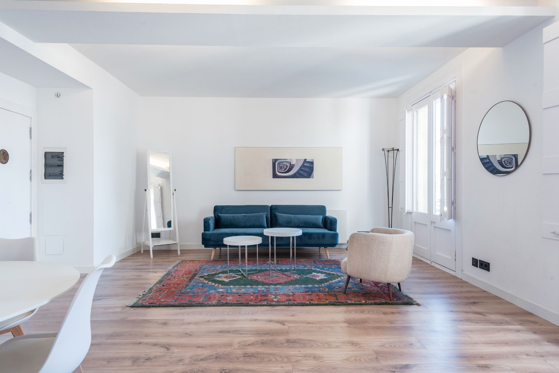 Sala d'estar de Pis de lloguer en  Barcelona Capital amb Aire condicionat, Calefacció i Moblat
