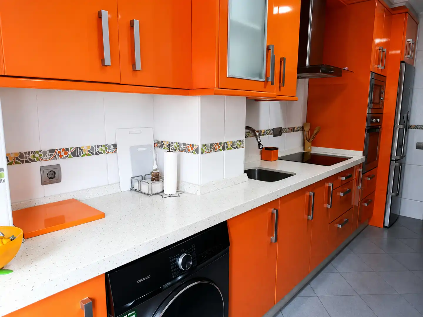 Kitchen of Flat for rent in Santander  with Heating, Terrace and Furnished