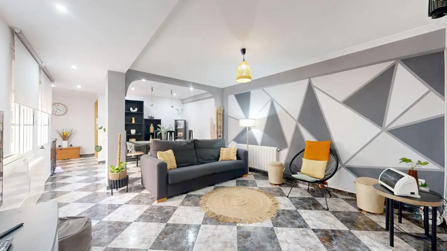 Wohnzimmer von Dachboden zum Verkauf in Foios mit Klimaanlage, Heizung und Terrasse