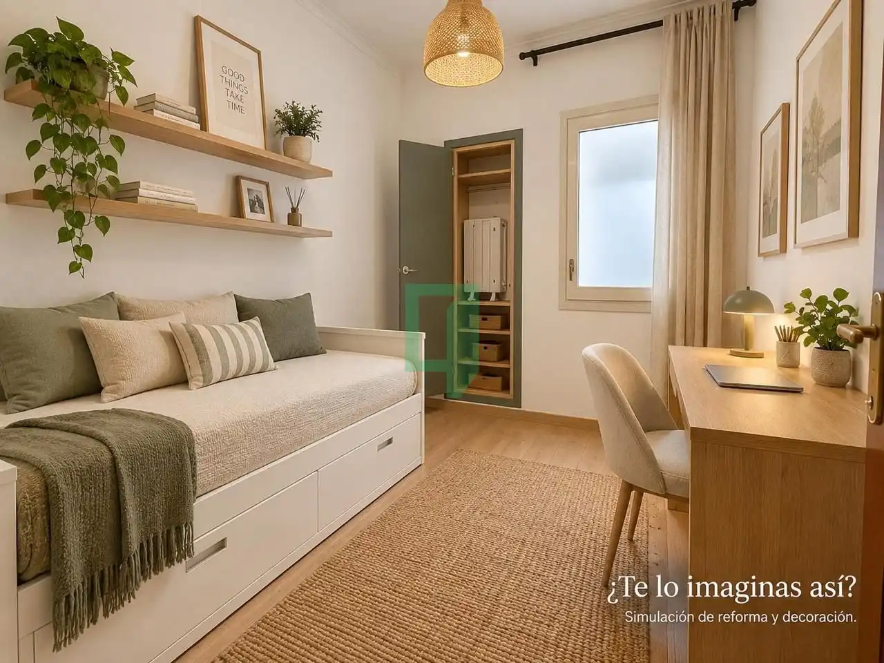 Bedroom of Flat for sale in Badalona  with Air Conditioner and Balcony