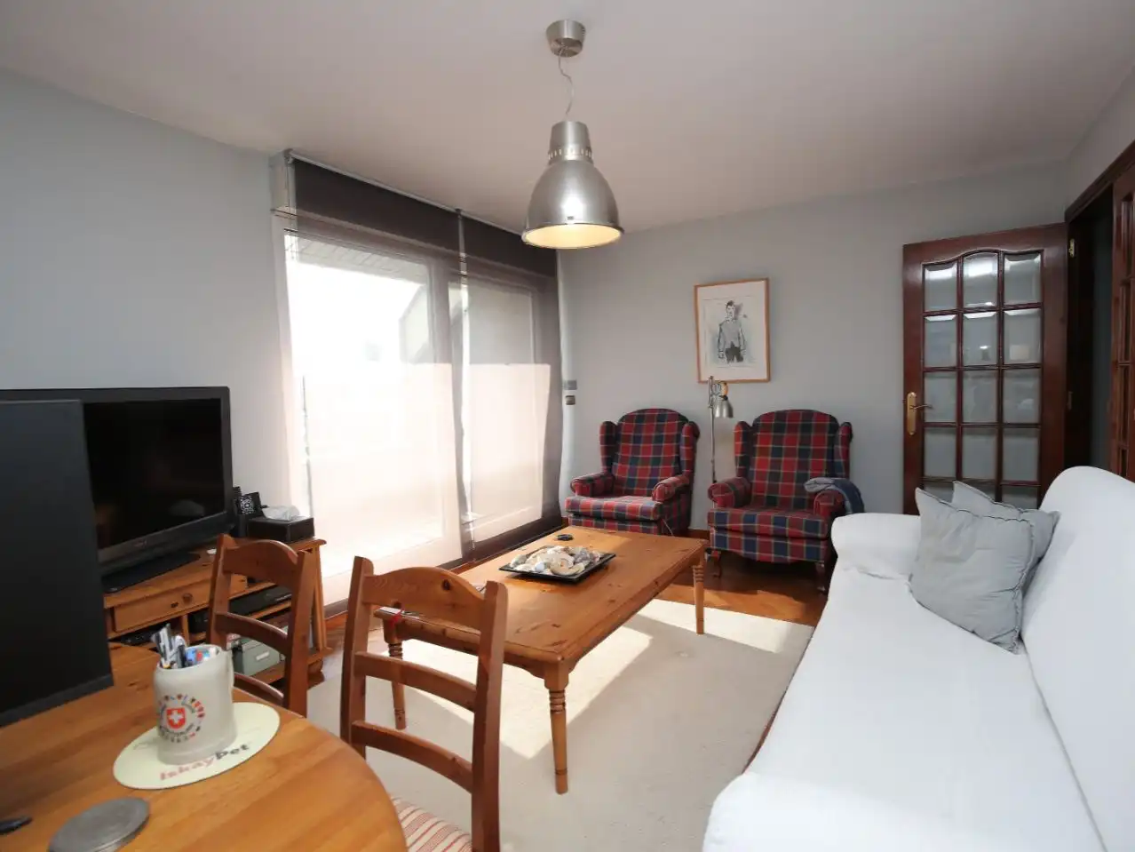 Sala d'estar de Pis en venda en A Coruña Capital  amb Parquet, Terrassa i Traster