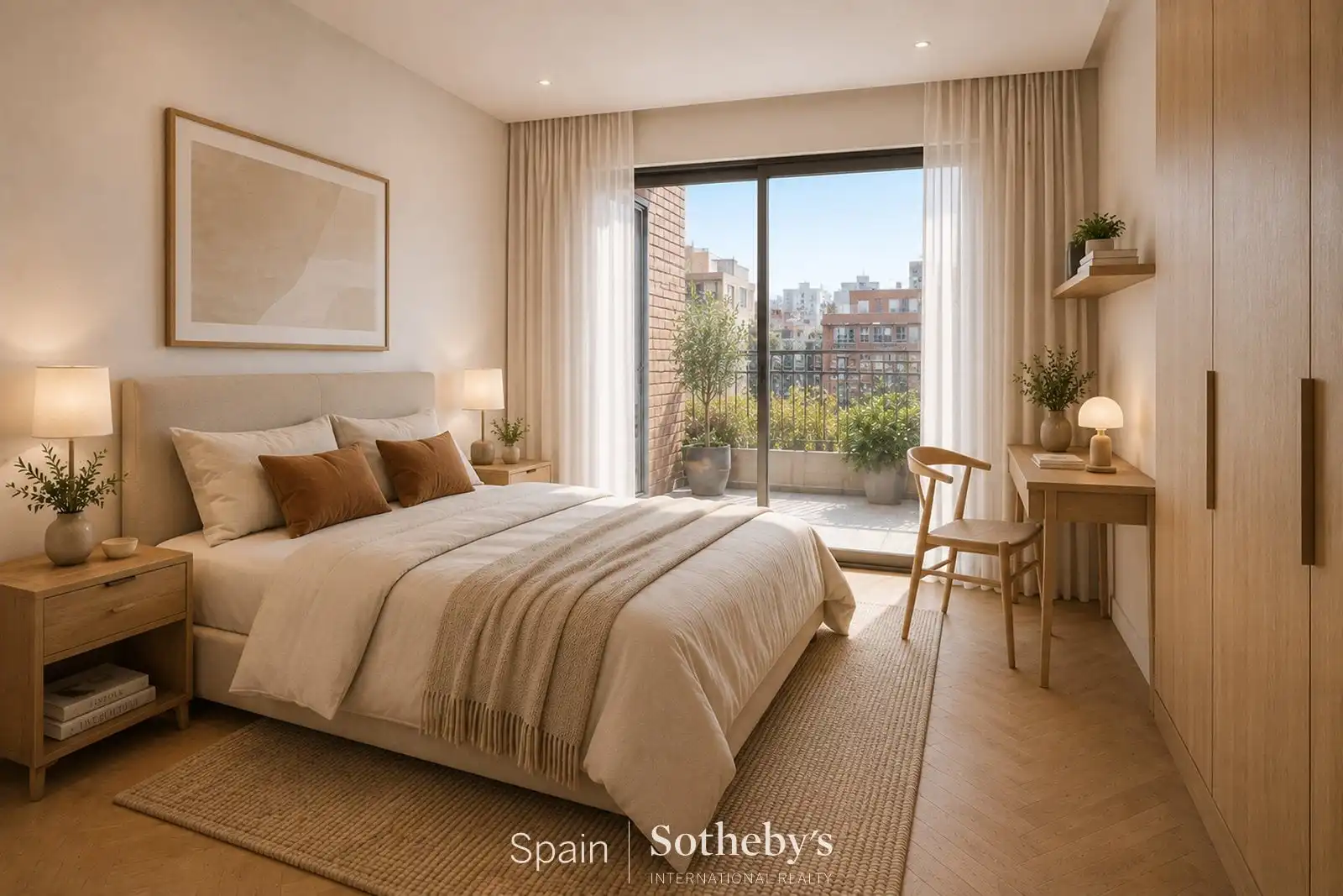 Schlafzimmer von Wohnungen zum Verkauf in Madrid mit Klimaanlage, Heizung und Terrasse