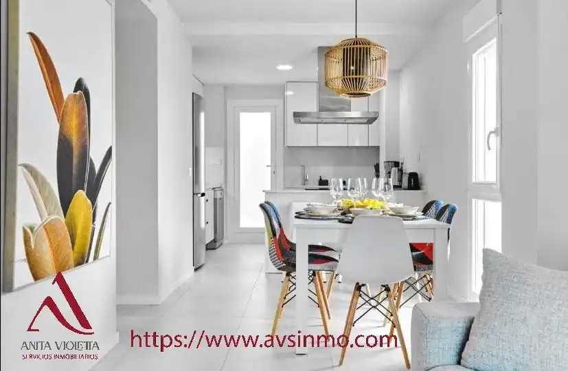 Cocina de Casa o chalet de alquiler en San Pedro del Pinatar con Aire acondicionado, Jardín privado y Amueblado