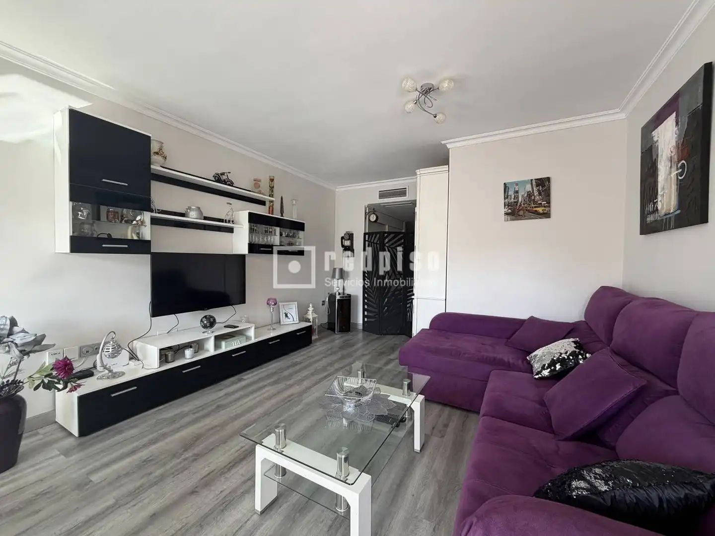 Wohnzimmer von Wohnung zur Miete in Málaga mit Klimaanlage, Heizung und Privatgarten
