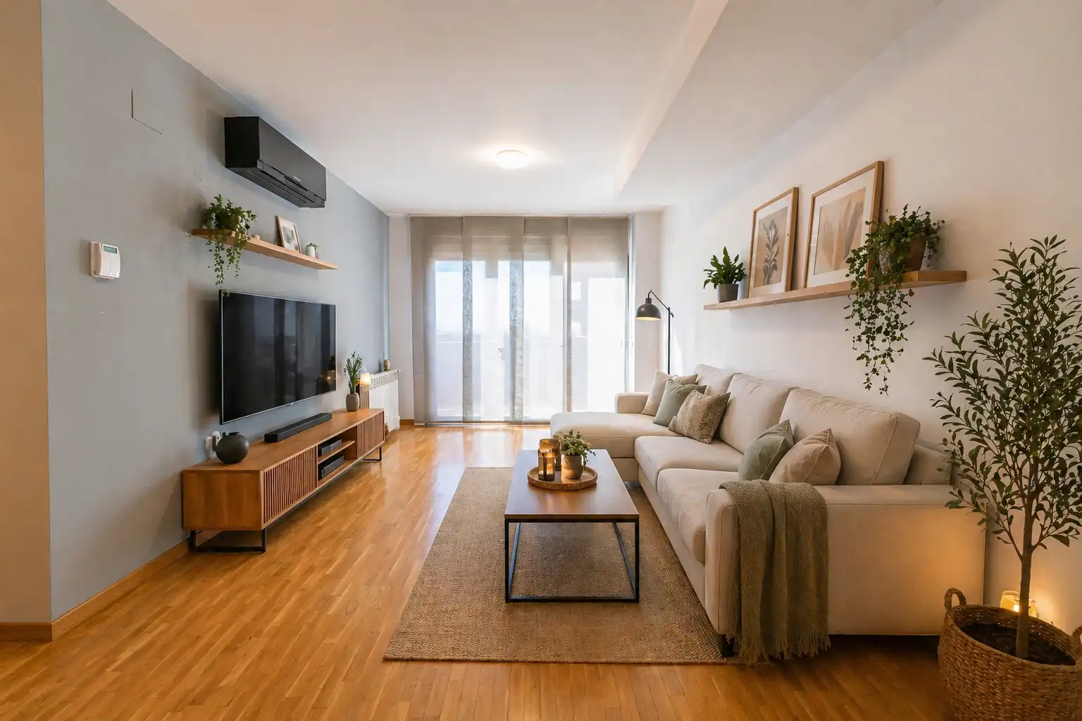 Living room of Flat for sale in Arroyomolinos (Madrid)  with Air Conditioner, Heating and Private garden