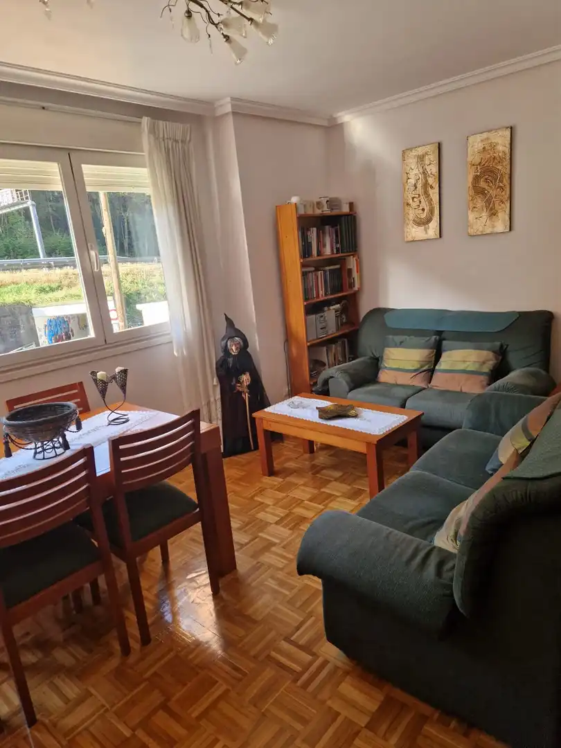 Living room of Flat for sale in Oviedo   with Heating, Parquet flooring and Terrace