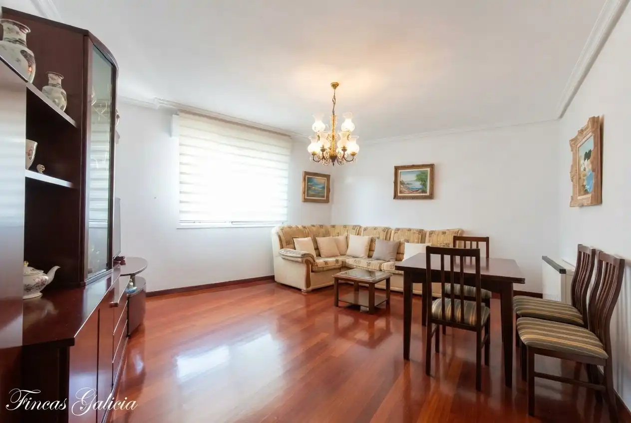 Living room of Flat for sale in Verín  with Heating, Terrace and Furnished