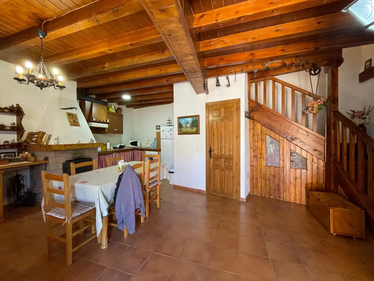 Cocina de Finca rústica en venta en Montejo de Tiermes con Parquet, Terraza y Horno