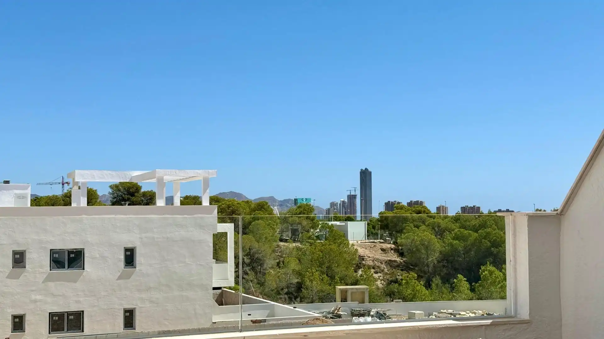 Außenansicht von Dachboden zum Verkauf in Finestrat mit Klimaanlage, Terrasse und Gemeinschaftspool