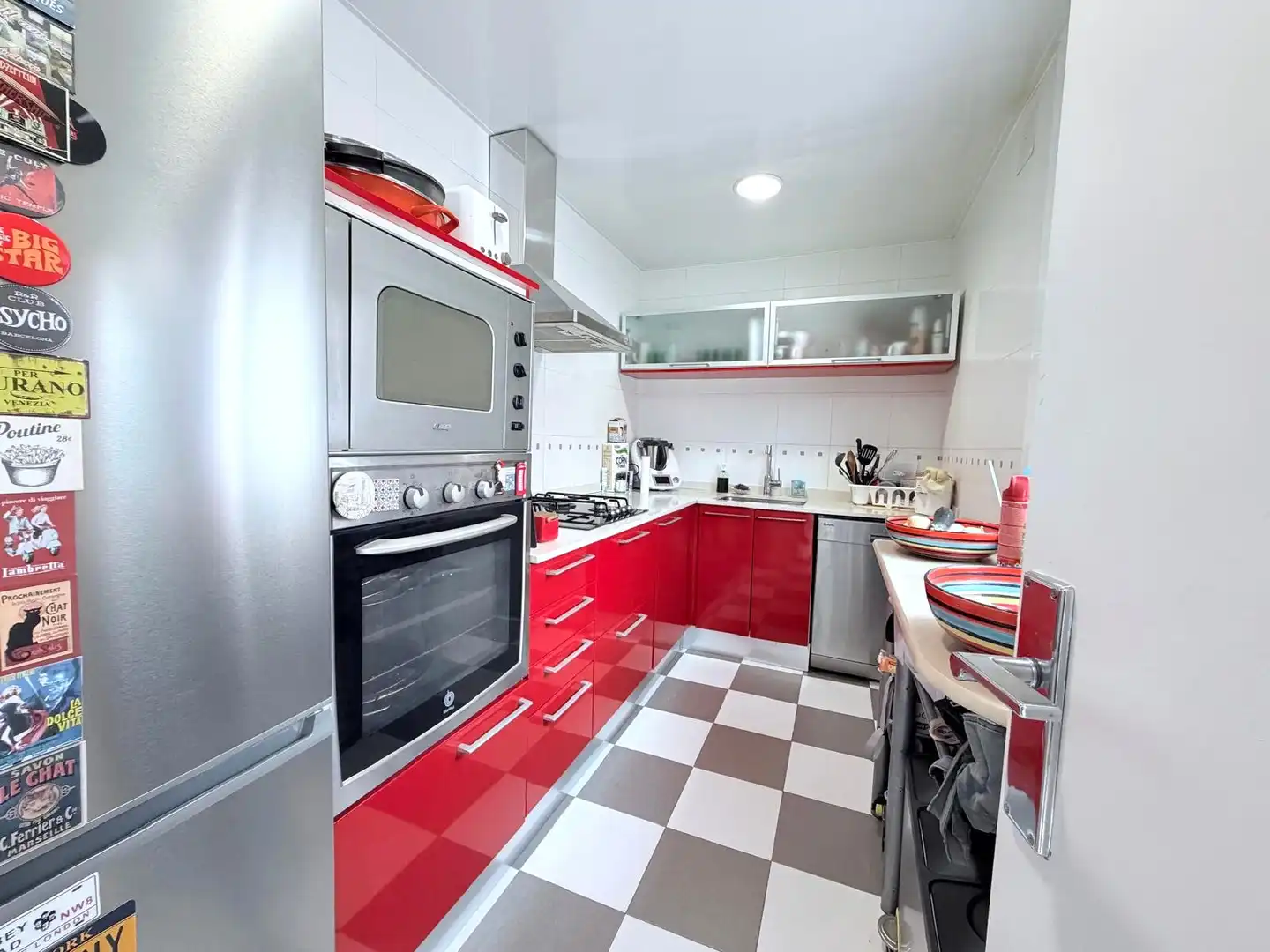 Küche von Wohnung zum Verkauf in Terrassa mit Parkett und Terrasse