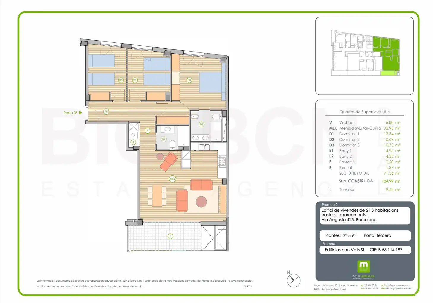 Piso en venta en Barcelona con Aire acondicionado, Calefacción y Parquet