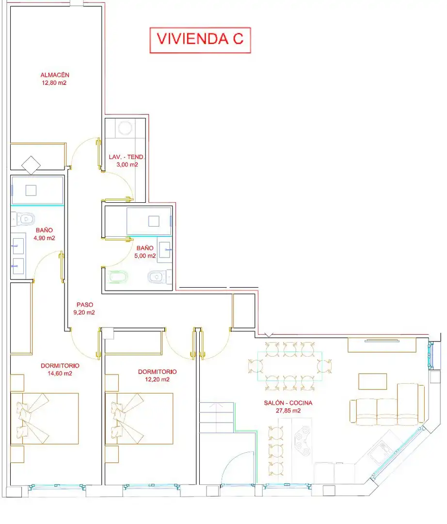 Wohnung zum Verkauf in Boiro mit Heizung, Abstellraum und Balkon