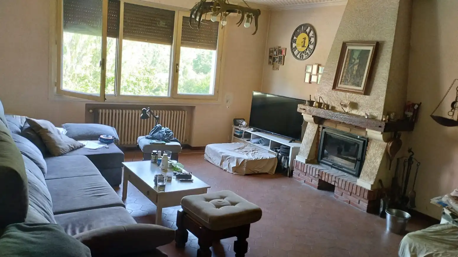 Sala de estar de Casa o chalet en venta en Pradillo con Calefacción, Jardín privado y Terraza
