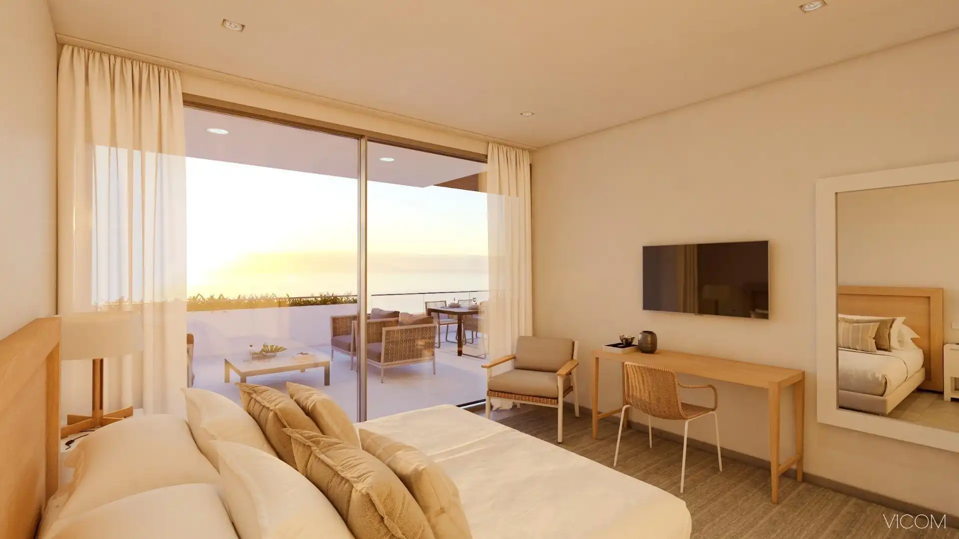 Schlafzimmer von Maisonette zum Verkauf in Guía de Isora mit Klimaanlage, Terrasse und Abstellraum