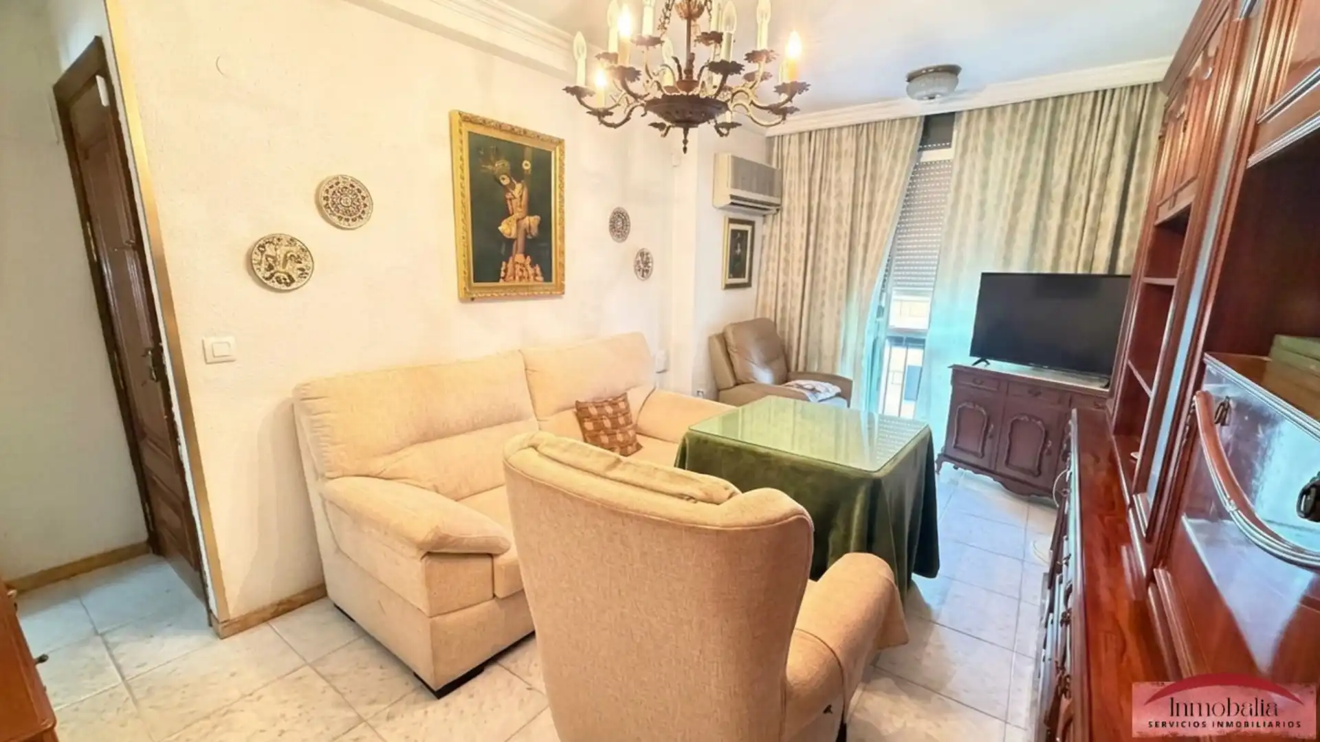 Sala de estar de Piso en venta en Sevilla con Aire acondicionado y Amueblado