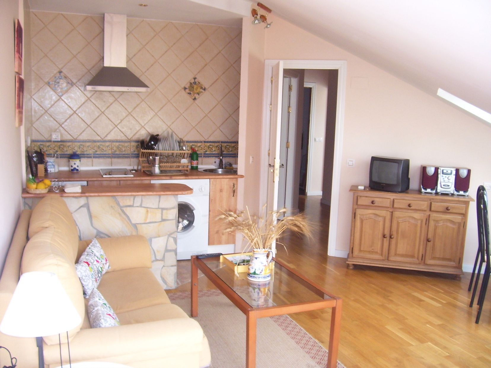 Living room of Attic for sale in Benaocaz  with Air Conditioner, Heating and Parquet flooring