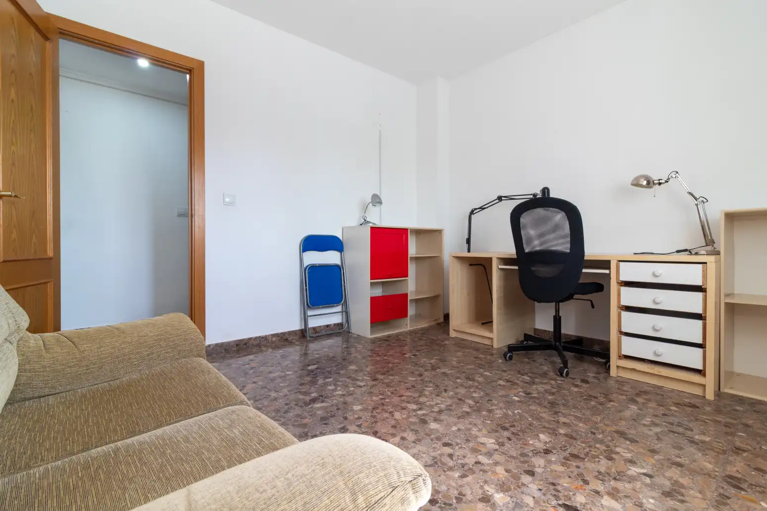 Schlafzimmer von Wohnung zur Miete in Sagunto / Sagunt mit Klimaanlage, Heizung und Möbliert