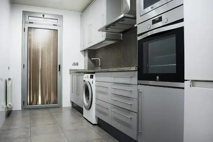Kitchen of Flat for sale in Badalona  with Air Conditioner, Heating and Parquet flooring