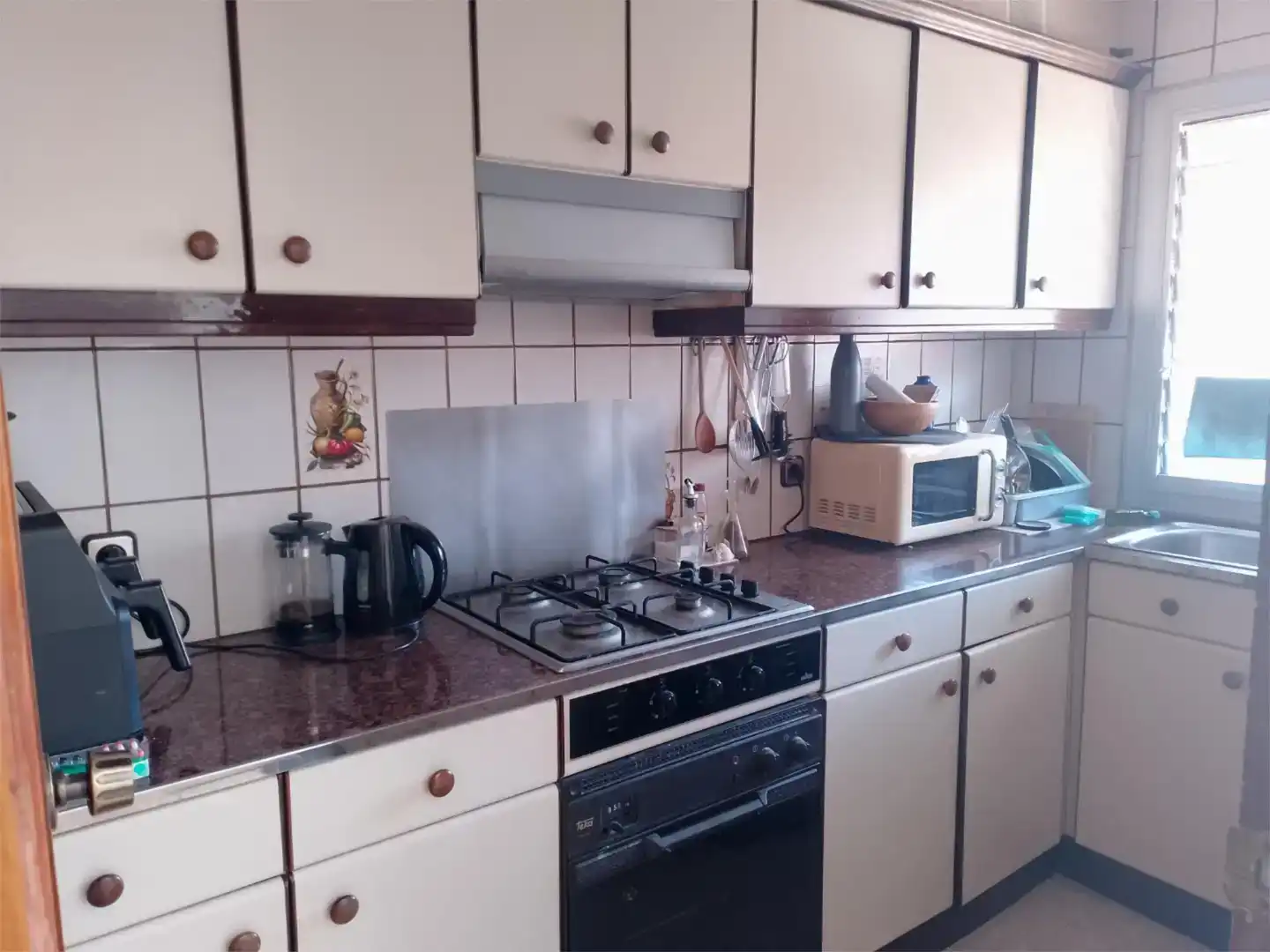 Cocina de Ático para compartir en Barcelona con Aire acondicionado, Amueblado y Lavadora