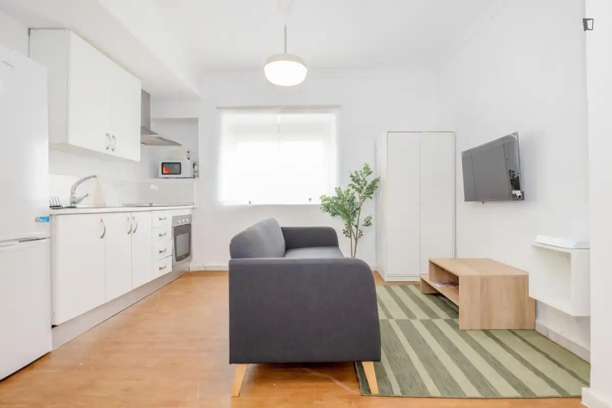 Sala d'estar de Apartament per a compartir en Jerez de la Frontera amb Moblat, Rentadora i Microones
