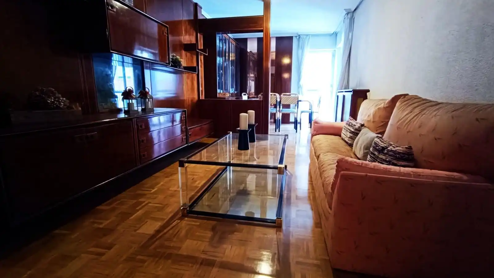 Living room of Flat for sale in Zamora Capital   with Heating, Parquet flooring and Terrace
