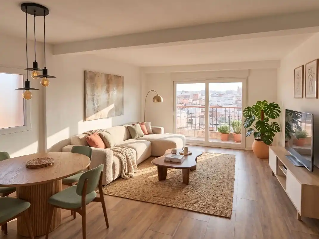Living room of Flat for sale in Alicante / Alacant  with Air Conditioner, Terrace and Balcony