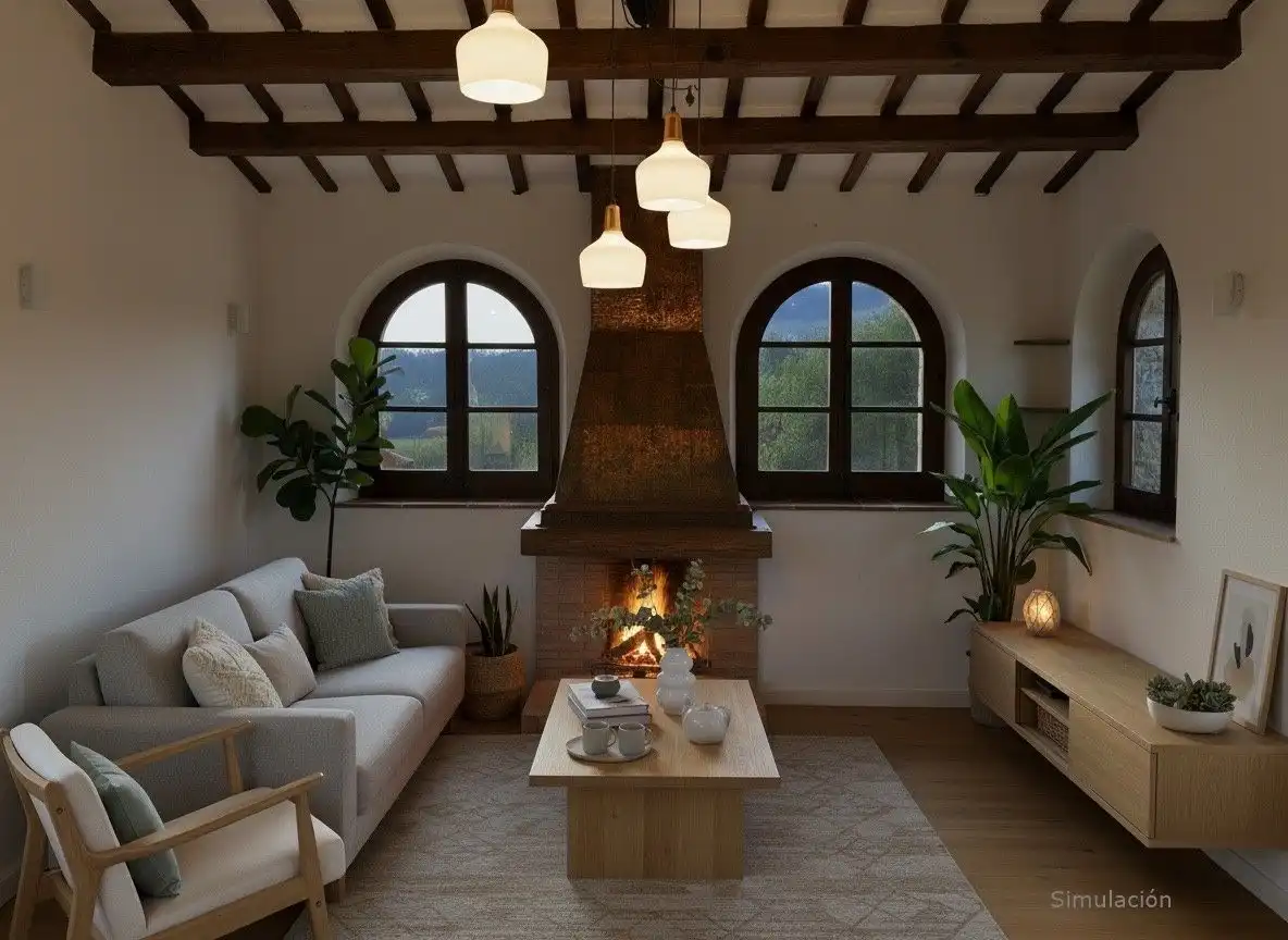 Sala de estar de Finca rústica en venta en Canet d'Adri con Calefacción y Jardín privado