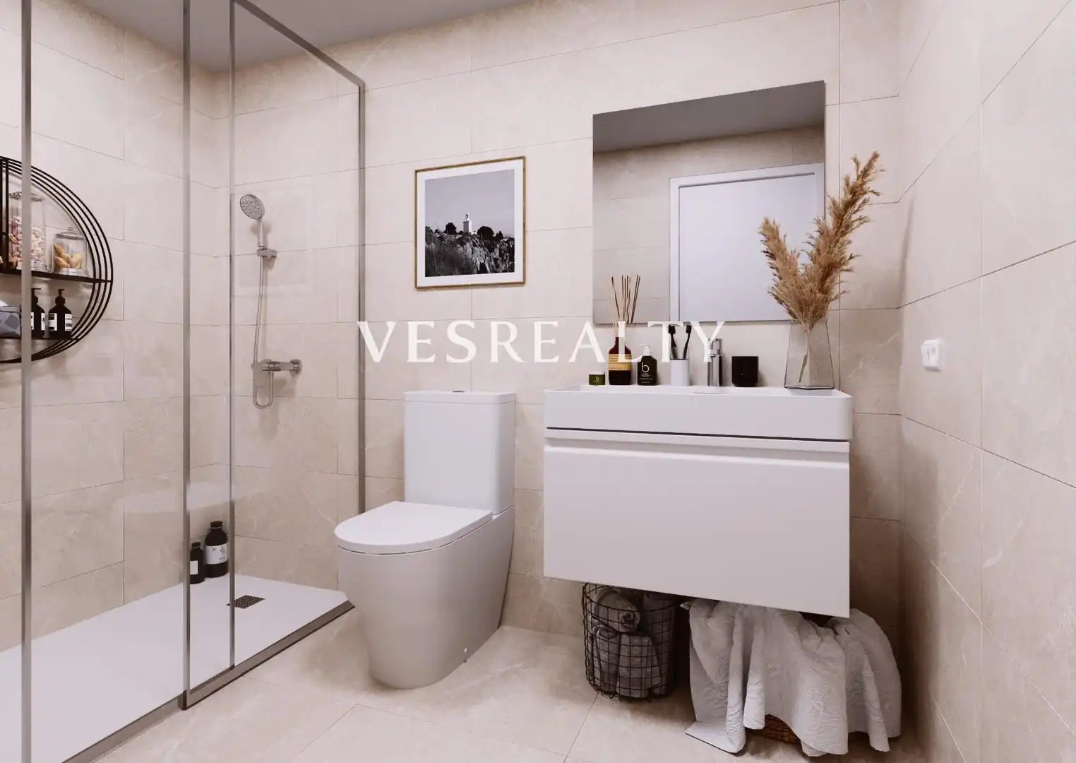 Bany de Apartament en venda en Santa Pola amb Jardí privat, Terrassa i Piscina comunitària