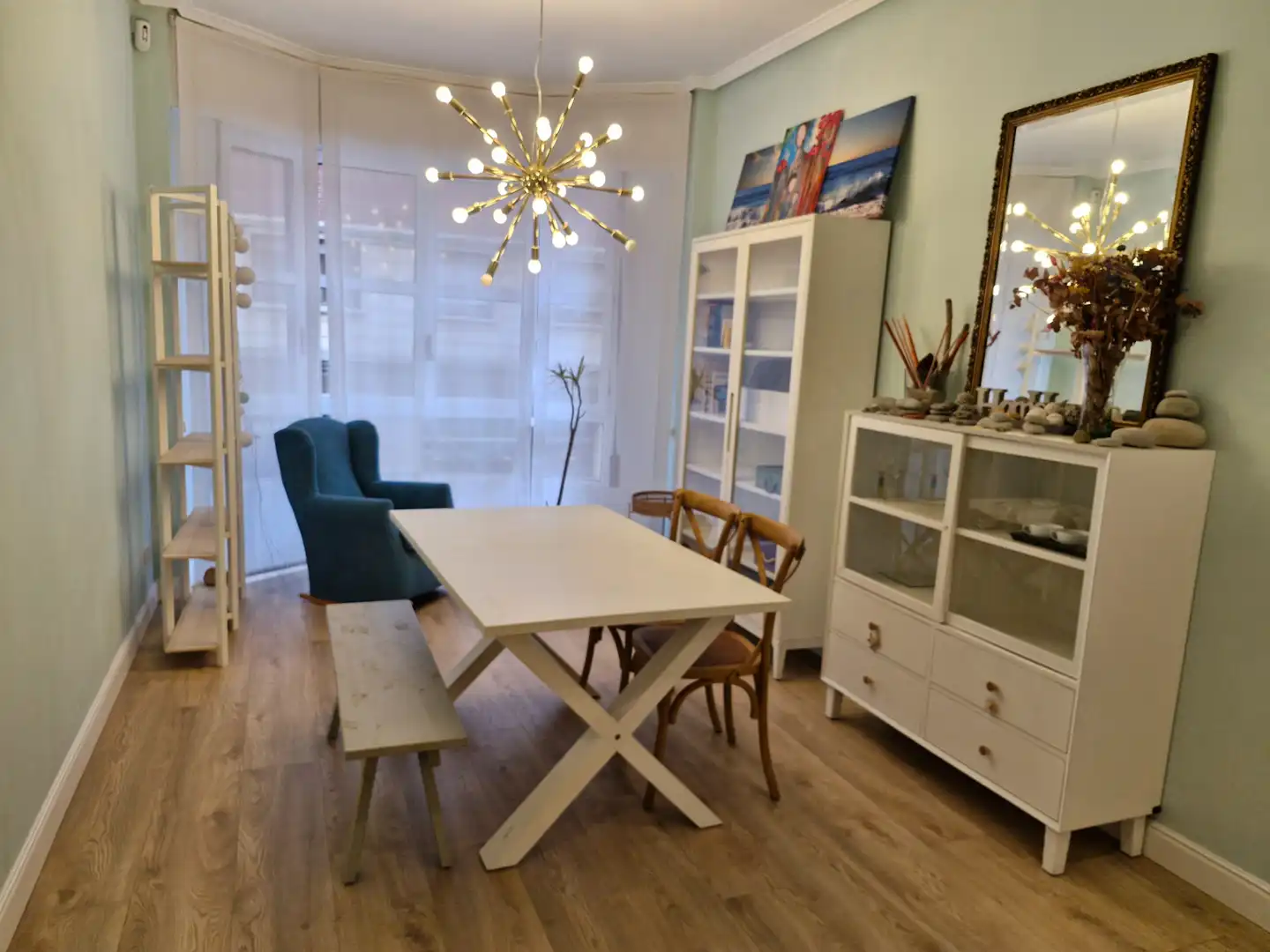 Dining room of Flat for rent in Bilbao   with Heating, Parquet flooring and Furnished