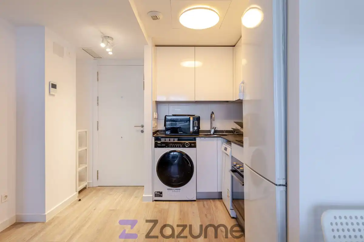 Küche von Wohnung zur Miete in Madrid mit Klimaanlage, Privatgarten und Schwimmbad