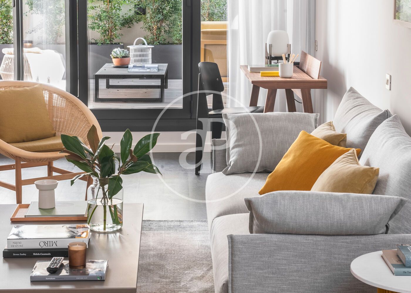 Sala d'estar de Pis de lloguer en  Barcelona Capital amb Aire condicionat, Calefacció i Terrassa