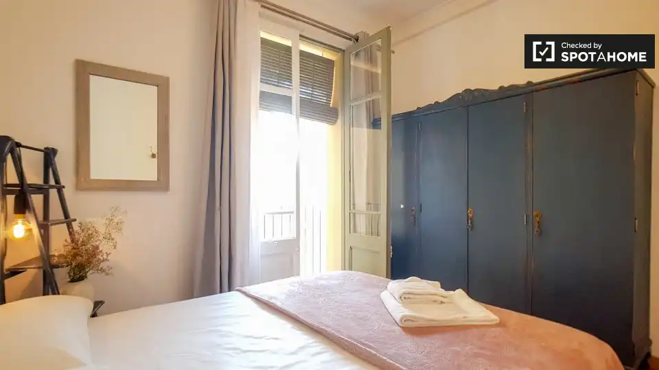 Habitación de Apartamento para compartir en Barcelona con Aire acondicionado, Calefacción y Terraza