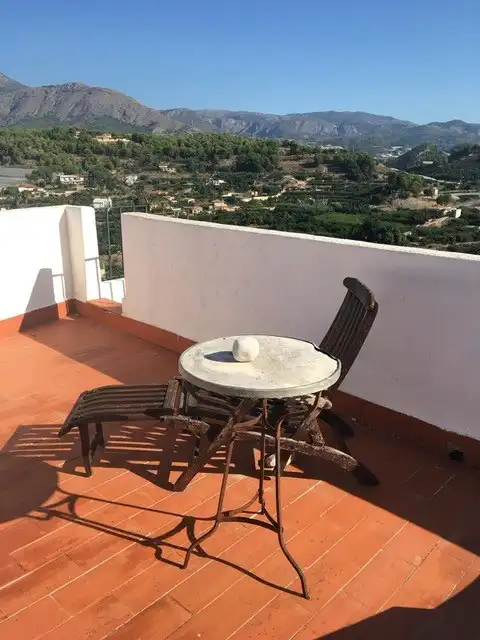 Terrassa de Finca rústica en venda en Polop amb Aire condicionat, Calefacció i Jardí privat