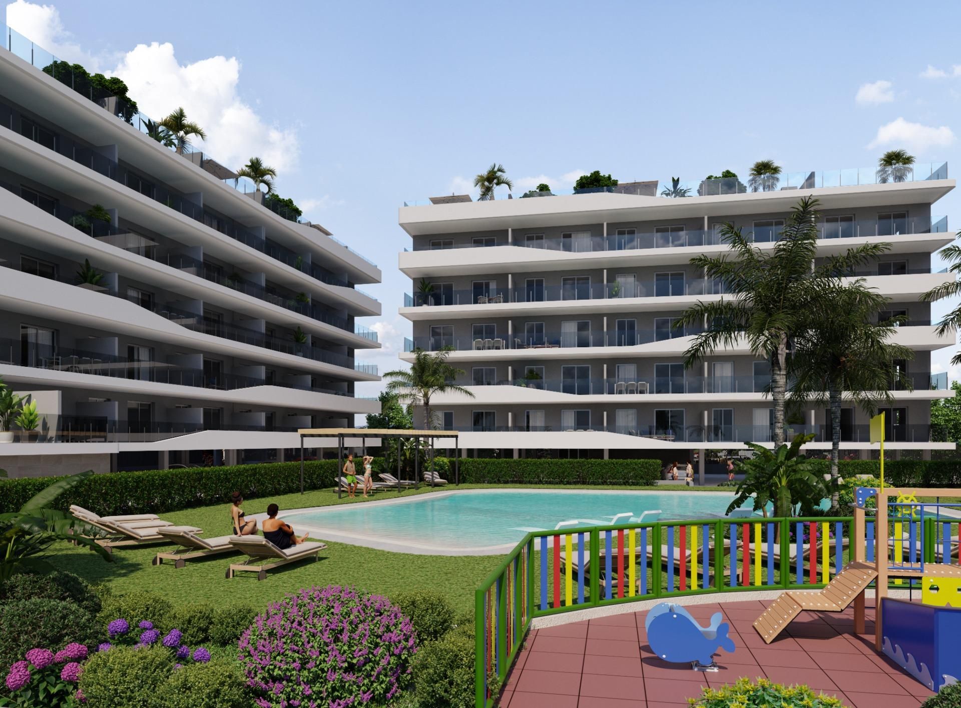 Swimming pool of Flat for sale in Santa Pola  with Heating, Terrace and Balcony