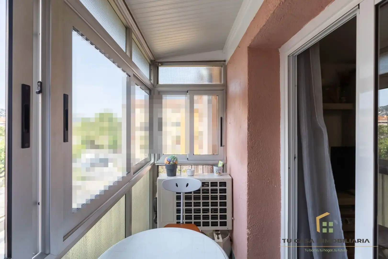 Terrasse von Wohnung zum Verkauf in Badalona mit Klimaanlage