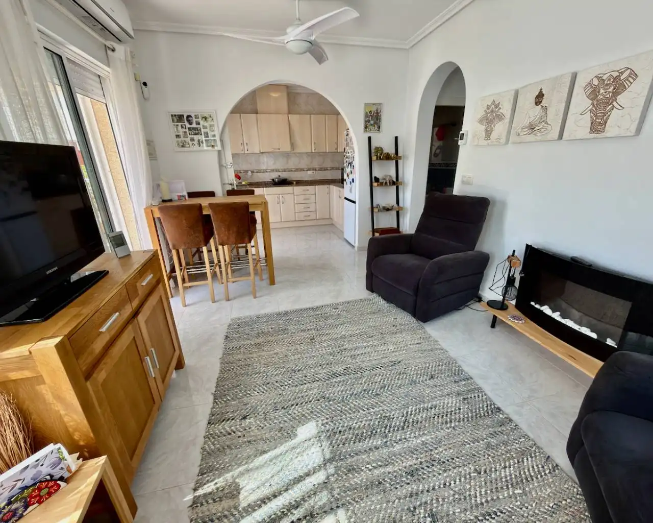 Sala d'estar de Casa o xalet en venda en Rojales amb Aire condicionat, Jardí privat i Terrassa