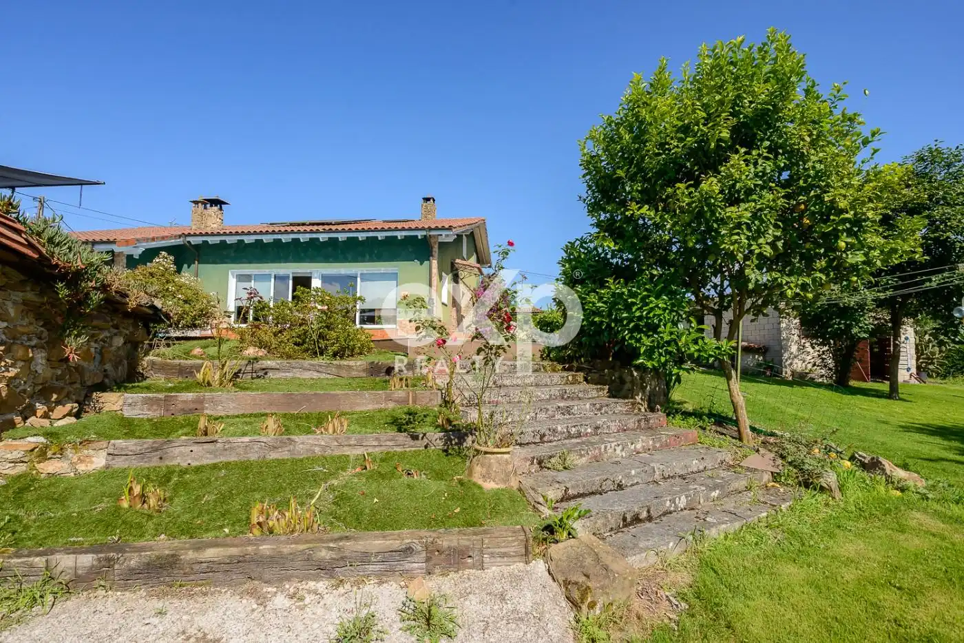 Garden of Houses for sale in Langreo  with Heating, Private garden and Swimming Pool
