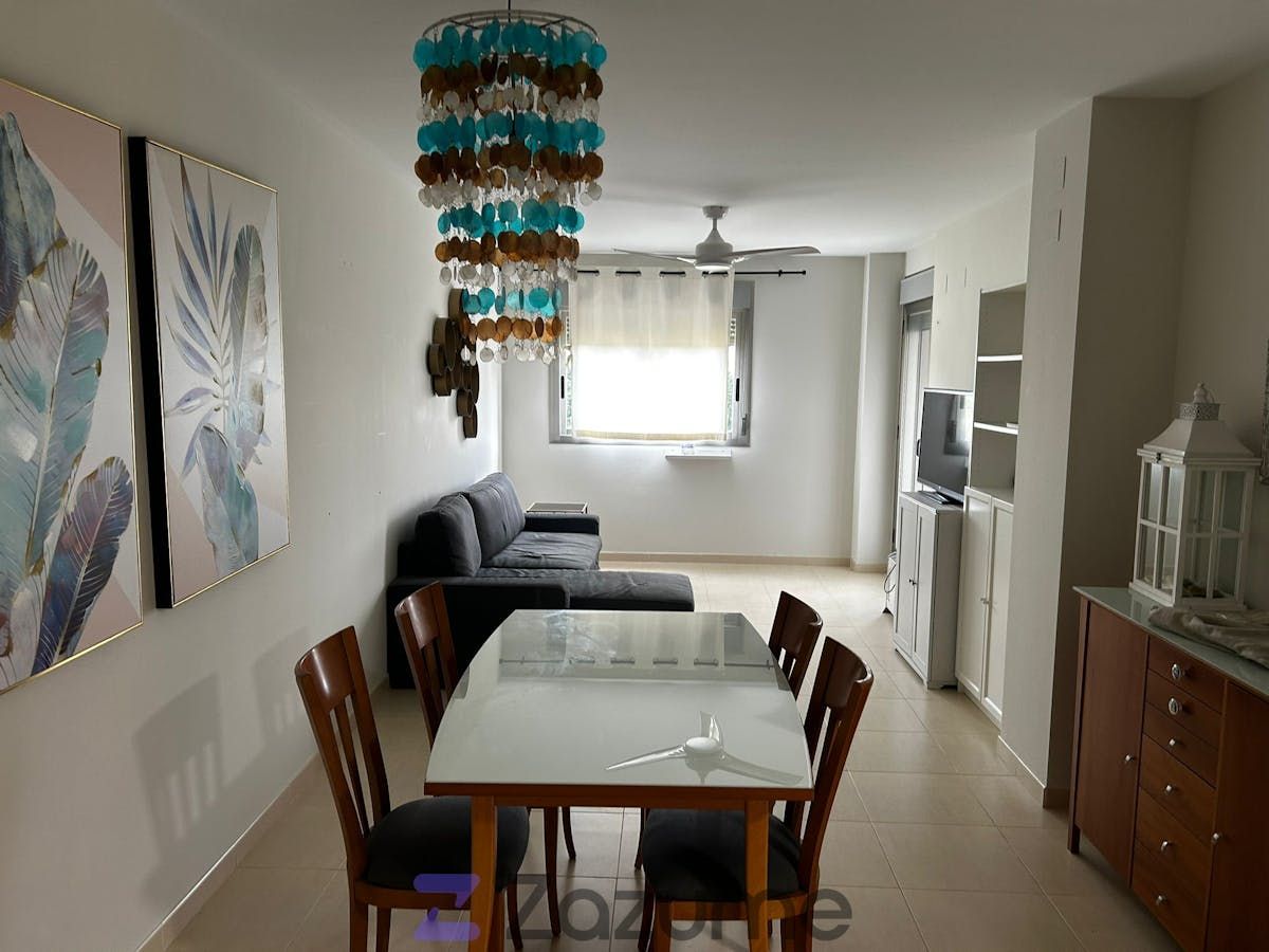 Sala de estar de Piso de alquiler en Oropesa del Mar / Orpesa con Terraza, Piscina y Amueblado